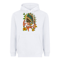 White free spirit sunflower and indian headdress Heavyweight Hoodie - HRA Design Shop