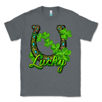Charcoal Heather lucky shamrock horseshoe Classic Tee - RanaPortraitStore