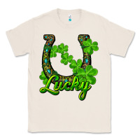 Natural lucky shamrock horseshoe Classic Tee - RanaPortraitStore