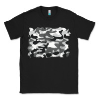 Black black and white camouflage Classic Tee - BarkalooDesign