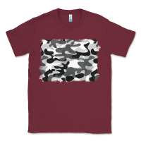 Burgundy black and white camouflage Classic Tee - BarkalooDesign