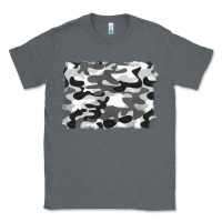 Charcoal Heather black and white camouflage Classic Tee - BarkalooDesign