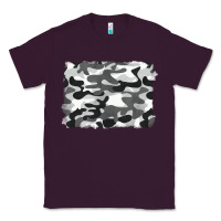 Plum black and white camouflage Classic Tee - BarkalooDesign