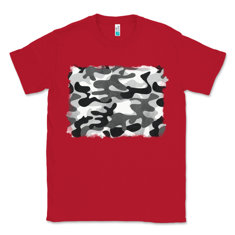 Black And White Camouflage Classic Tee by BarkalooDesign | Teevron