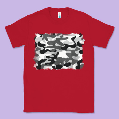 Black And White Camouflage Classic Tee Designed By Barkaloodesign
