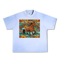 Grape Ice galloping horse aztec sunflower Urban Heavy Tee - Artiststas