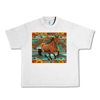 Lunar Rock galloping horse aztec sunflower Urban Heavy Tee - Artiststas