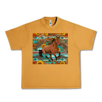 Peanut Butter galloping horse aztec sunflower Urban Heavy Tee - Artiststas