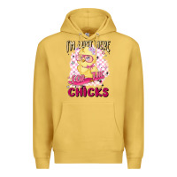 Antique Gold i'm just here for the chicks Premium Hoodie - MaliasSmallBusiness
