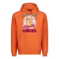 Carrot i'm just here for the chicks Premium Hoodie - MaliasSmallBusiness
