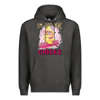 Charcoal Heather i'm just here for the chicks Premium Hoodie - MaliasSmallBusiness