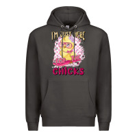 Smoke i'm just here for the chicks Premium Hoodie - MaliasSmallBusiness