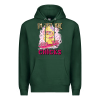 Sports Green i'm just here for the chicks Premium Hoodie - MaliasSmallBusiness