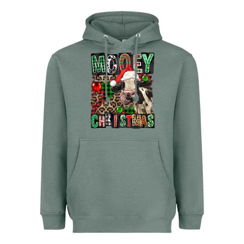 Mooey Christmas Heavyweight Hoodie by FaDigitalArtStudio | Teevron