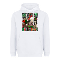 White Mooey christmas Heavyweight Hoodie - FaDigitalArtStudio