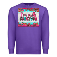 Purple i'm a survivor Premium Sweatshirt - JahusDesignShop