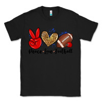 Black peace love football Classic Tee - Zillion Design Studio