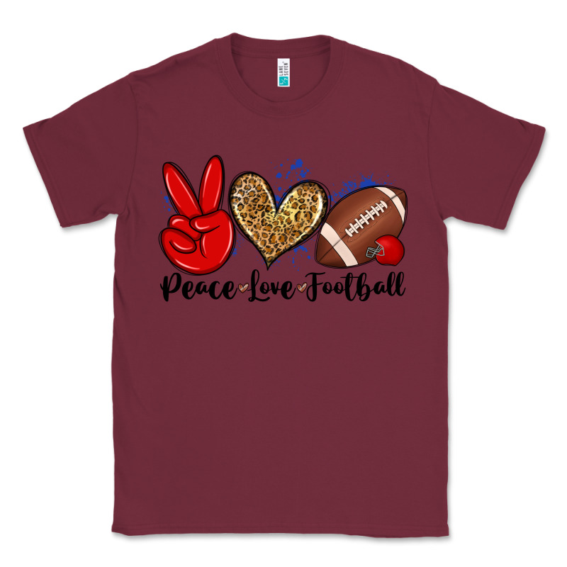 Peace Love Football Classic Tee by Zillion Design Studio | Teevron