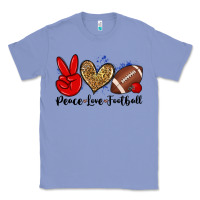 Colony Blue peace love football Classic Tee - Zillion Design Studio