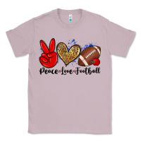 Lilac peace love football Classic Tee - Zillion Design Studio