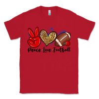 Red peace love football Classic Tee - Zillion Design Studio