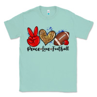 Seafoam peace love football Classic Tee - Zillion Design Studio