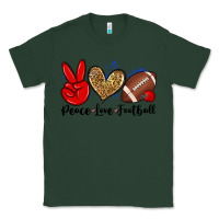 Sports Green peace love football Classic Tee - Zillion Design Studio