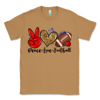 Toasted Coconut peace love football Classic Tee - Zillion Design Studio