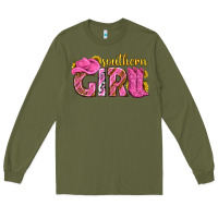 Army Green southern girl western Long Sleeve Tee - texasbilliewilder
