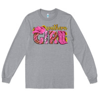 Heather Grey southern girl western Long Sleeve Tee - texasbilliewilder