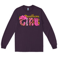 Plum southern girl western Long Sleeve Tee - texasbilliewilder