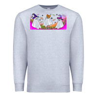 Heather Grey cutes ghosts libbey glass Premium Sweatshirt - BundleAndBundleShop