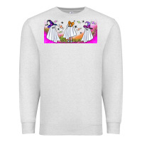 Oatmeal Heather cutes ghosts libbey glass Premium Sweatshirt - BundleAndBundleShop