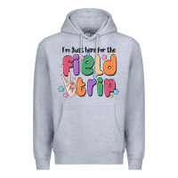 Heather Grey i'm just here for the field trip Premium Hoodie - MaliasSmallBusiness