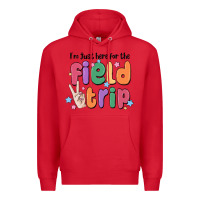 Red i'm just here for the field trip Premium Hoodie - MaliasSmallBusiness