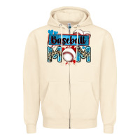Sandshell baseball mom with leopard Zipper Hoodie - Zillion Design Studio