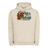 Pigment French Oak just a girl who loves cows Urban Hoodie - MaliasSmallBusiness