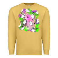 Antique Gold ghost halloween patch Premium Sweatshirt - BundleAndBundleShop