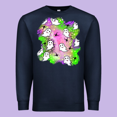 Ghost Halloween Patch Premium Sweatshirt Designed By Bundleandbundleshop