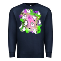 Navy ghost halloween patch Premium Sweatshirt - BundleAndBundleShop