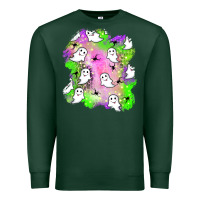 Sports Green ghost halloween patch Premium Sweatshirt - BundleAndBundleShop