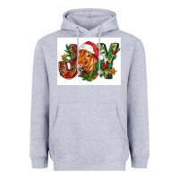 Heather Grey christmas heifer joy Heavyweight Hoodie - FaDigitalArtStudio