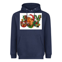 Navy christmas heifer joy Heavyweight Hoodie - FaDigitalArtStudio