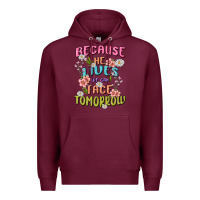 Burgundy because he lives face tomorrow Premium Hoodie - MaliasSmallBusiness