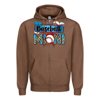 Chestnut baseball mini with leopard Zipper Hoodie - Zillion Design Studio