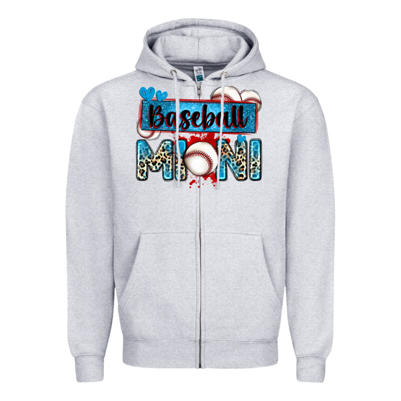 Baseball Mini With Leopard Zipper Hoodie by Zillion Design Studio | Teevron