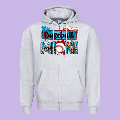 Baseball Mini With Leopard Zipper Hoodie Designed By Zillion Design Studio