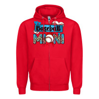 Red baseball mini with leopard Zipper Hoodie - Zillion Design Studio