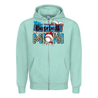 Seafoam baseball mini with leopard Zipper Hoodie - Zillion Design Studio