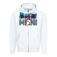 White baseball mini with leopard Zipper Hoodie - Zillion Design Studio